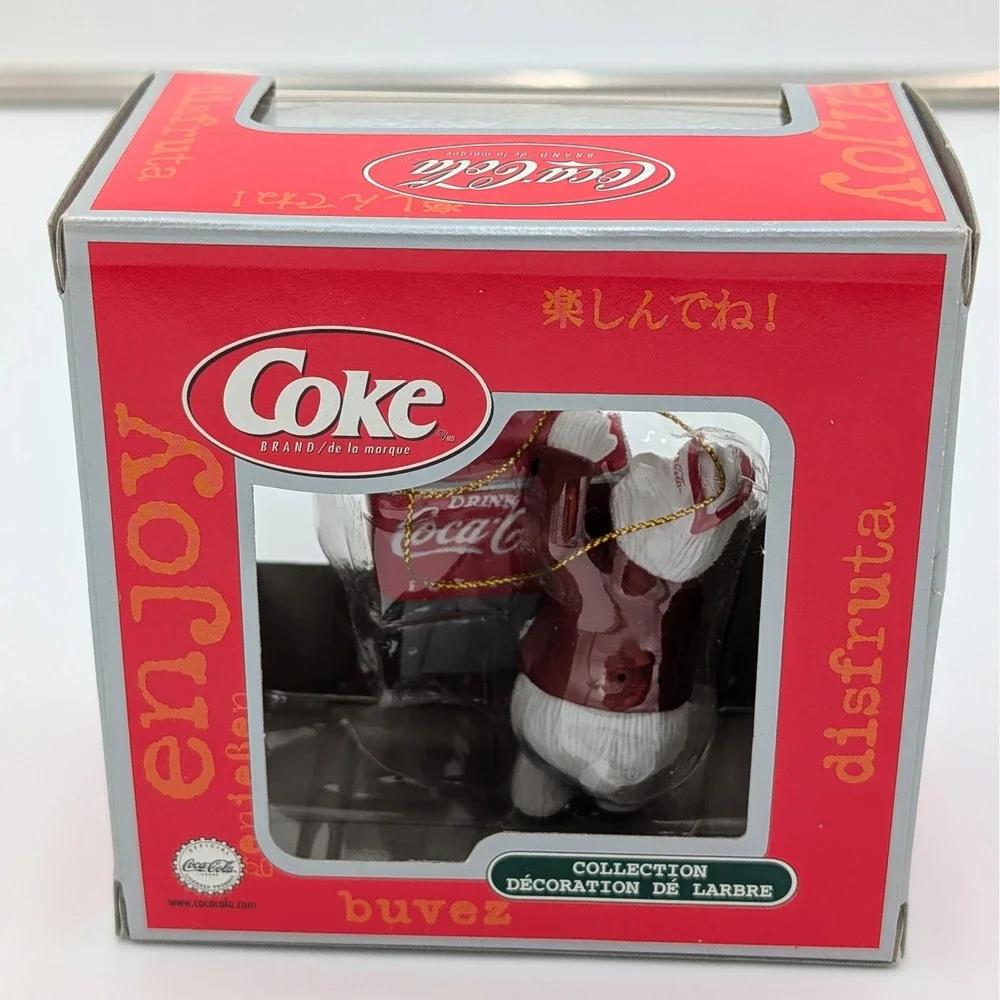 Coca-Cola Polar Bear Penguin Soda Fountain Ornament Trim A Tree Cavanagh Box